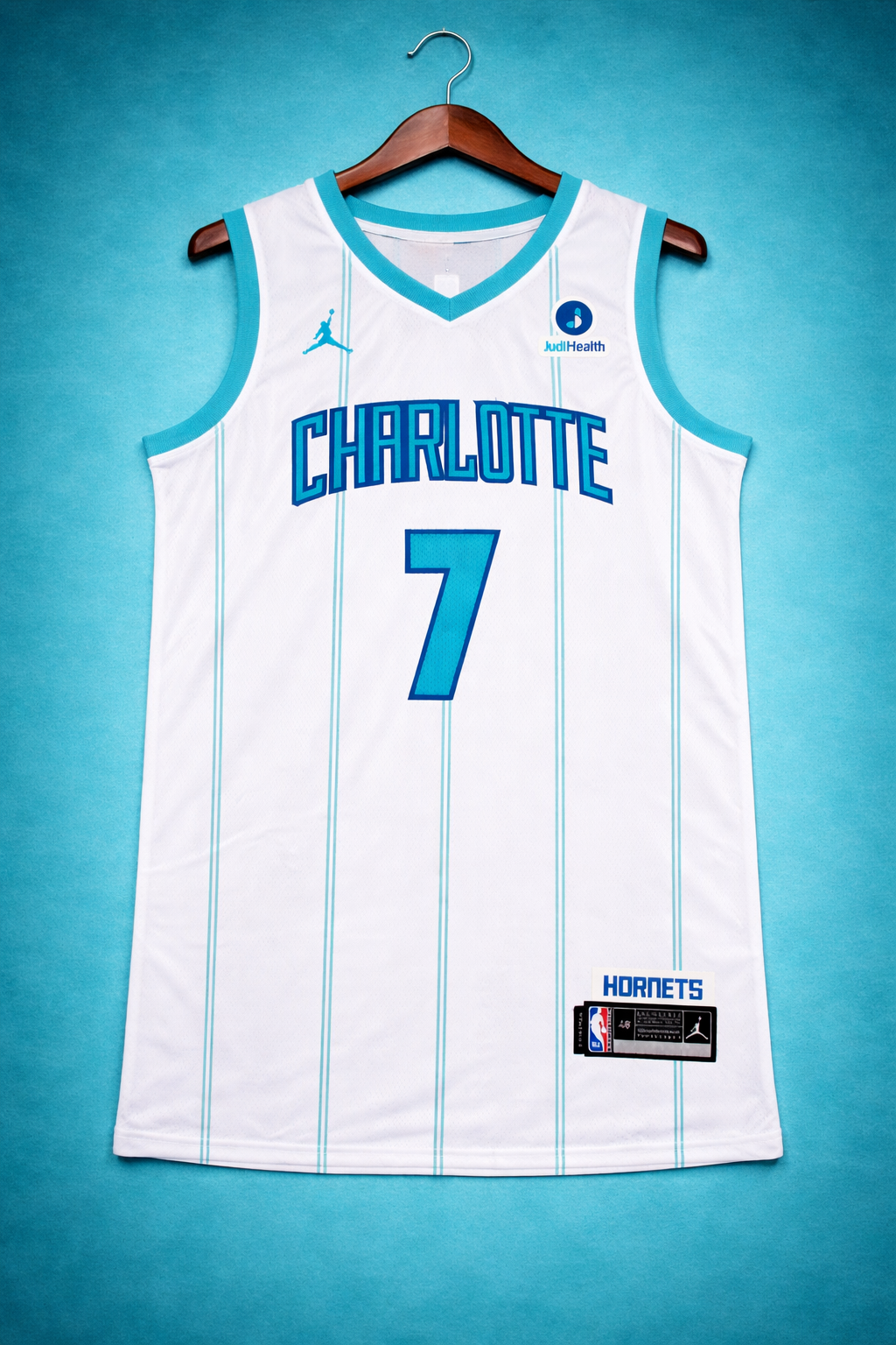 Camiseta retro Charlotte Hornets blanca