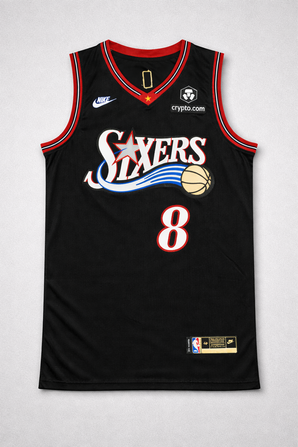 Camiseta retro Philadelphia 76 negra